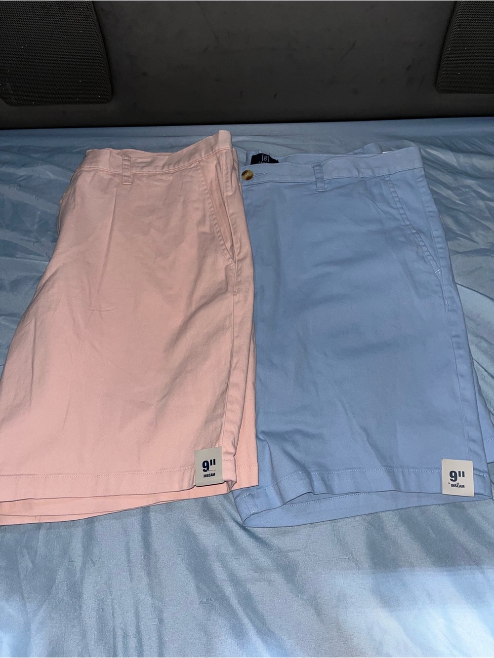 George Men's 9" Chino Short - Light Pink and Light Blue NWT